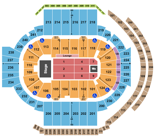 PeoplesBank Arena Stevie Nicks Seating Chart